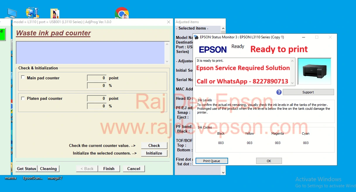 epson l3115 reset software