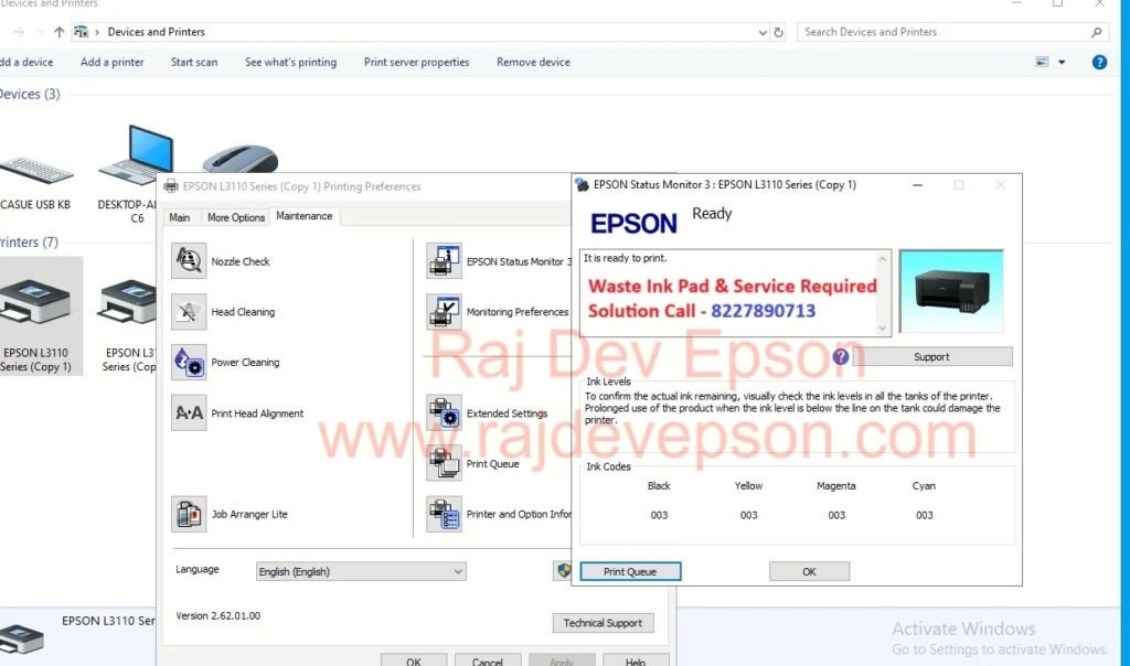 reset software epson resetter l3210