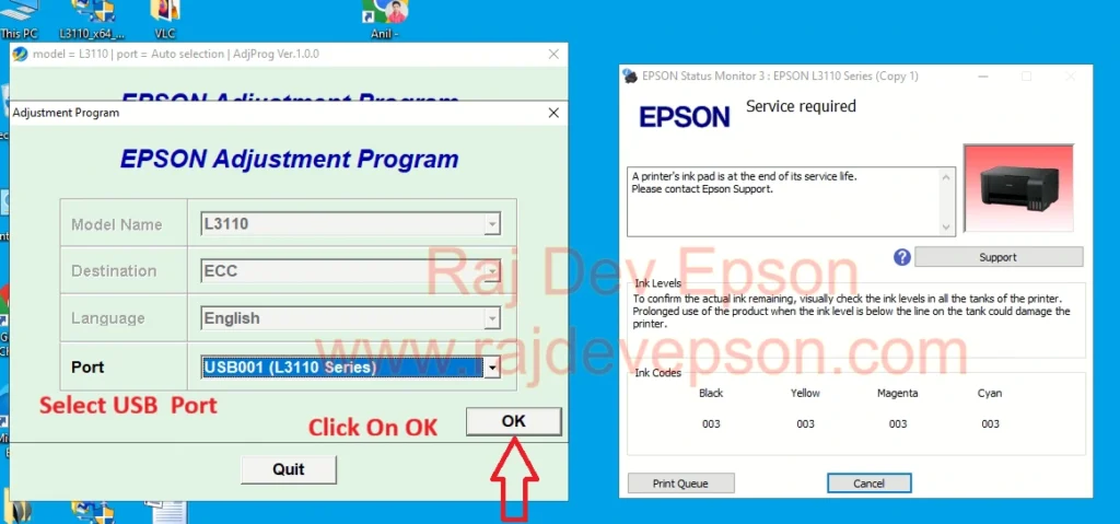 waste ink pad reset