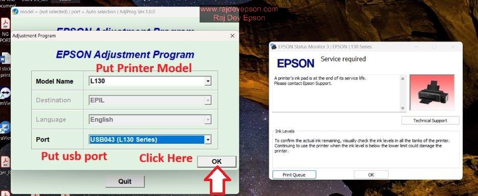 epson l130 resetter software adjustment program